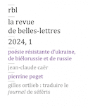 Revue de Belles Lettres 2024, no 01